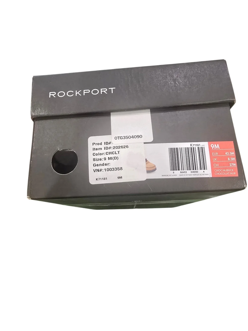 Rockport Men's World Tour Classic Nubuck Leather Lace Up 9M
